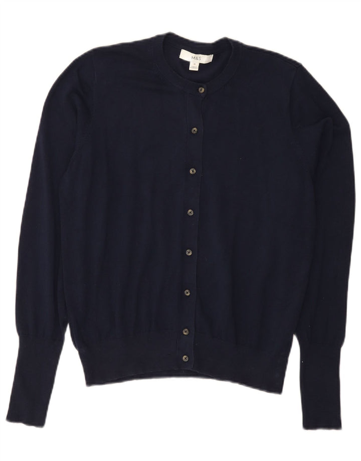 Marks & Spencer Cardigan pour femme en viscose bleu marine moyen UK 44