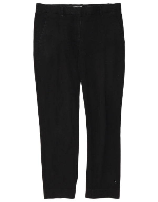 Gap Womens Straight Chino Trousers UK 12 Medium W32 L29 Black Cotton