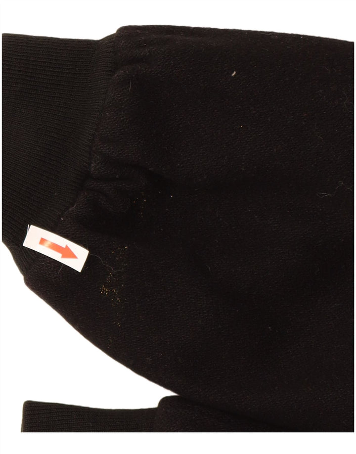 vintage Mens Bomber Jacket UK 40 Grande laine noire