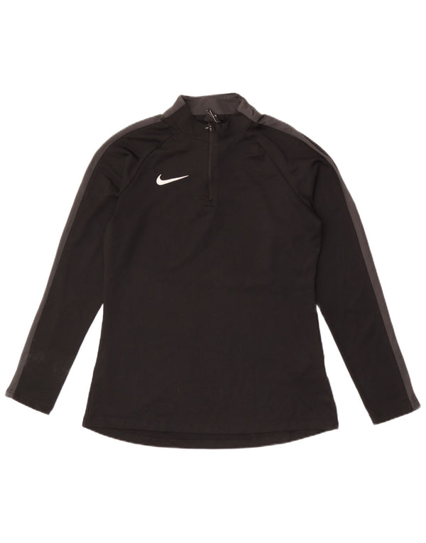 Haut de survêtement Nike Dri Fit pour femme UK 10 Small Noir Colourblock
