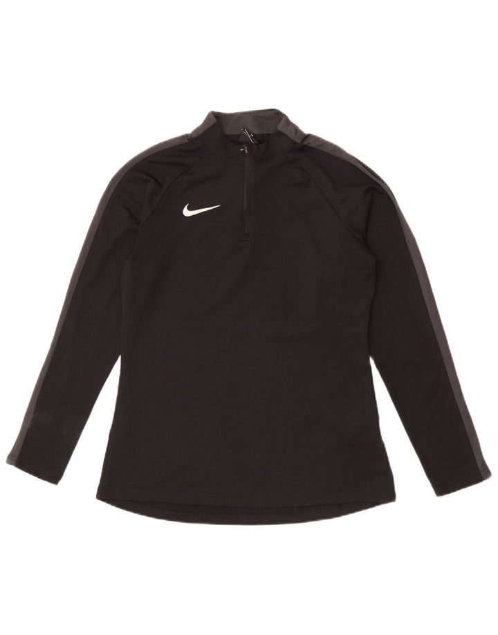 Haut de survêtement Nike Dri Fit pour femme UK 10 Small Noir Colourblock