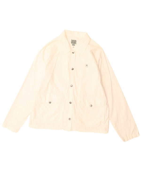 Vans Womens Bomber Jacket UK 10 Petit coton blanc