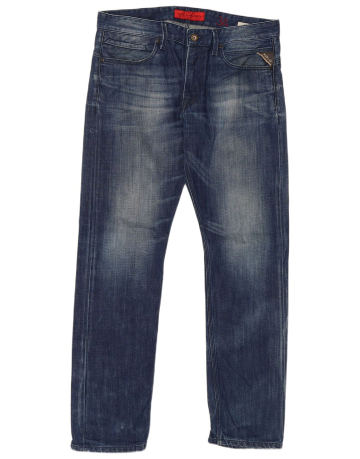 Replay Jean droit homme W36 L32 bleu coton