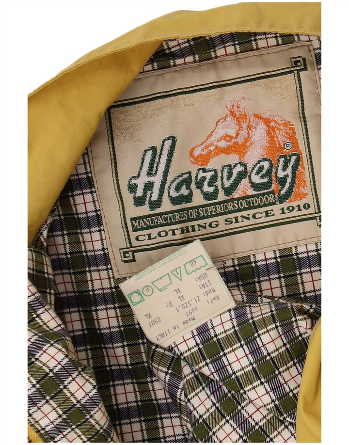 vintage Mens Bomber Jacket UK 42 XL Jaune Polyester