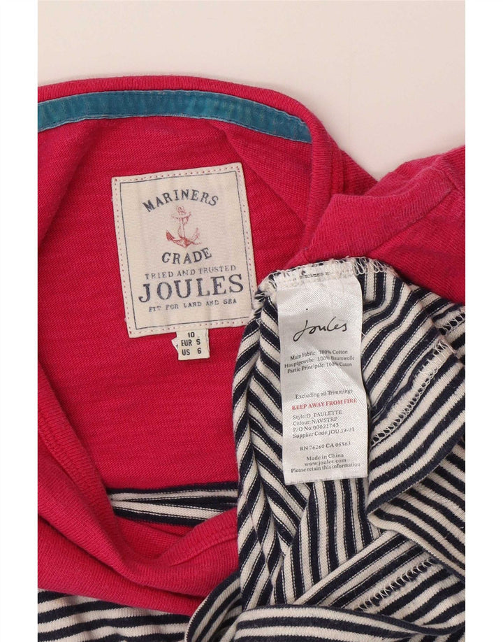 Joules Haut Femme Manches 3/4 UK 10 Petit Coton Rayé Multicolore