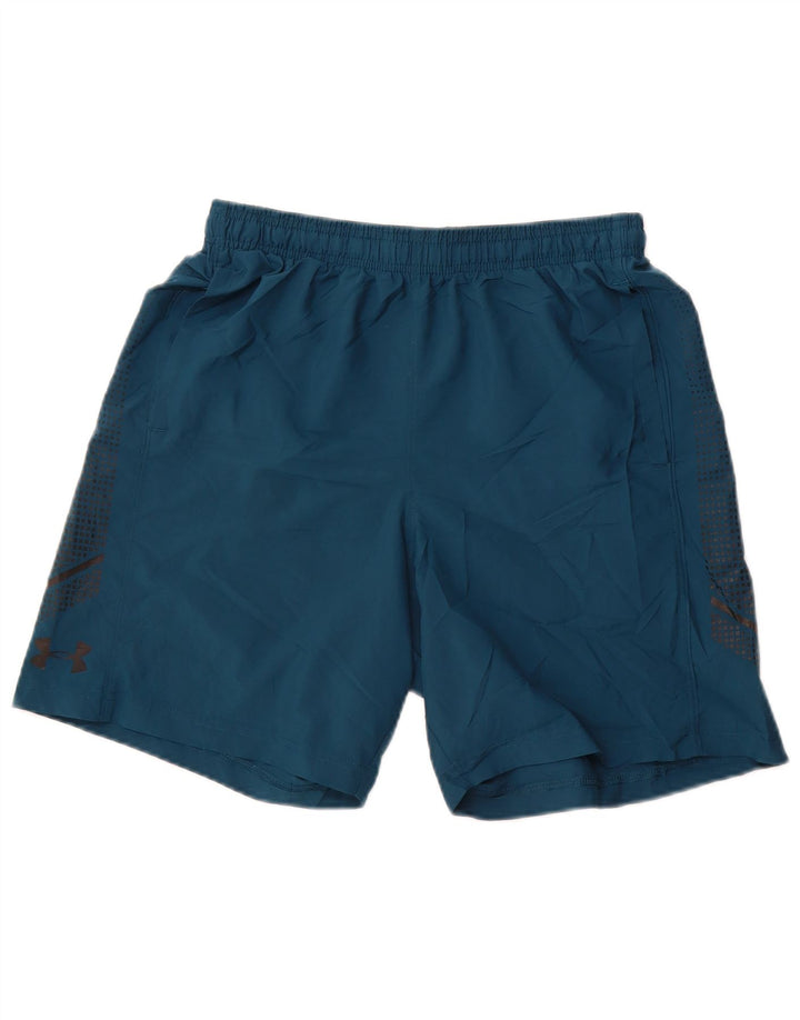 Under Armour Short de Sport Heat Gear Homme Vert Moyen Géométrique