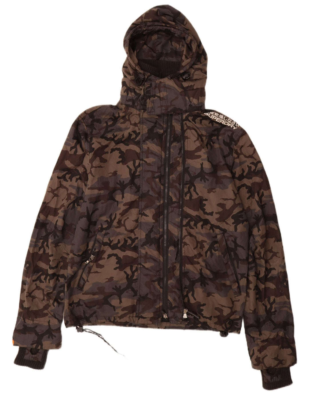 Superdry Veste coupe-vent graphique pour hommes UK 38 Nylon gris moyen