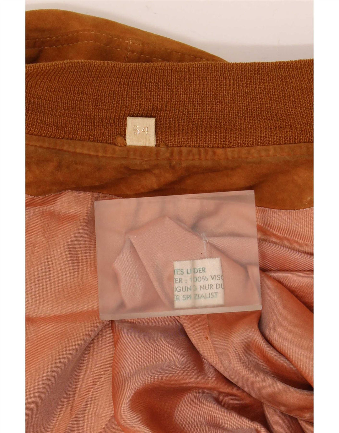 vintage Mens Suede Bomber Jacket IT 54 2XL Cuir Marron
