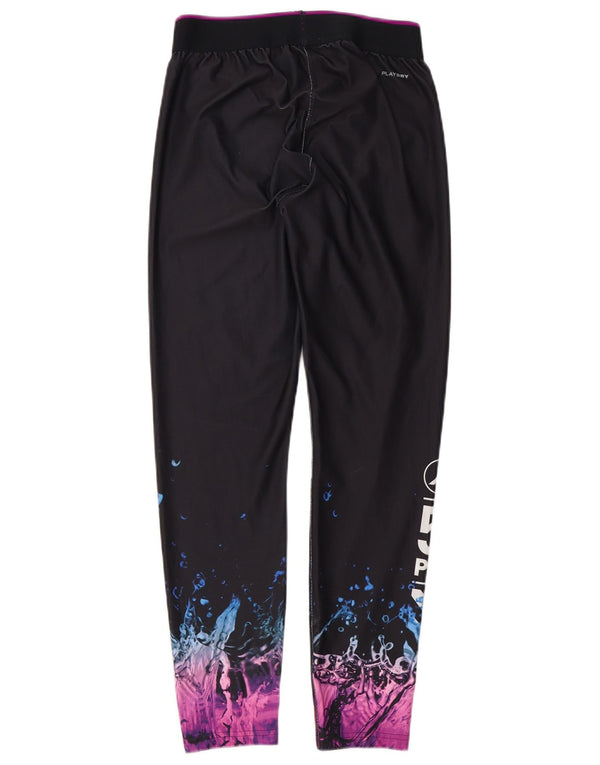 Reebok Legging graphique pour femme UK 12/14 Noir moyen Colourblock