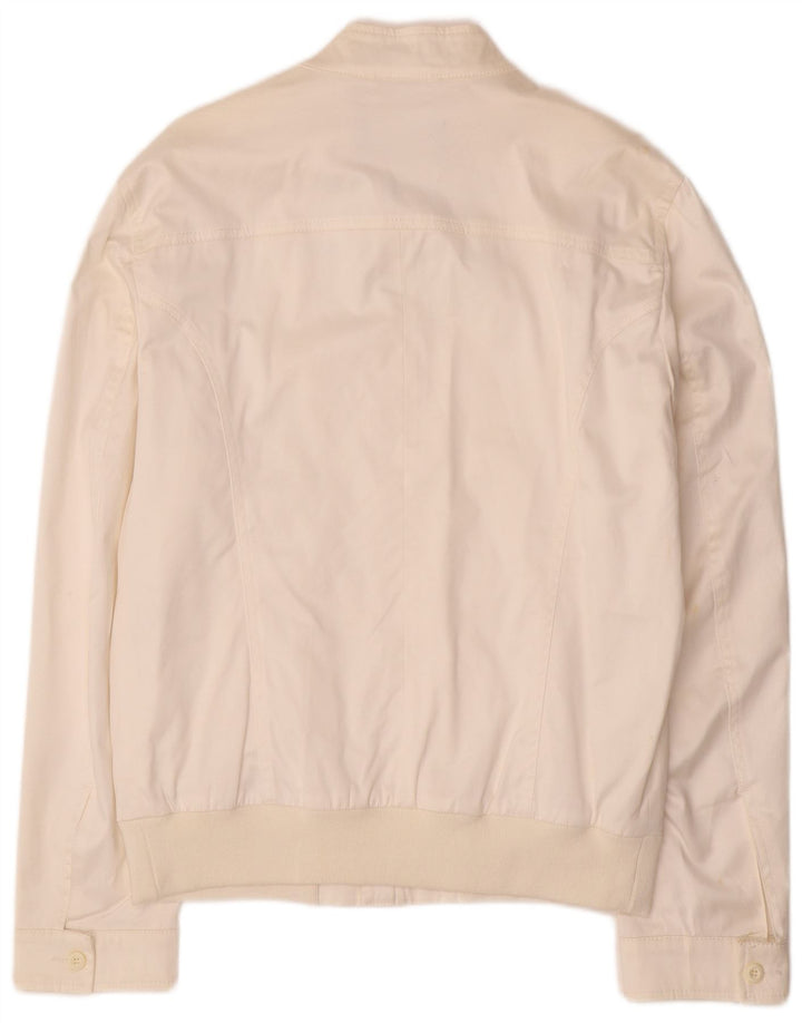 ICEBERG Veste Bomber Homme UK 44 2XL Coton Blanc