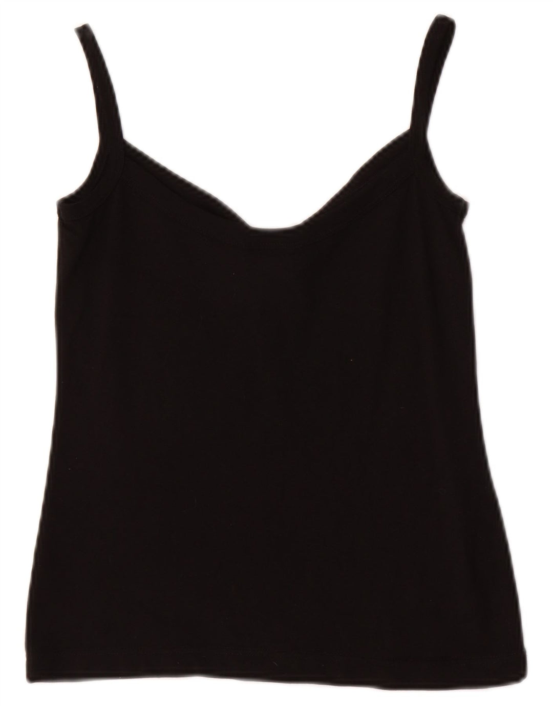 LACOSTE Womens Cami Top UK 8 Small Noir Coton