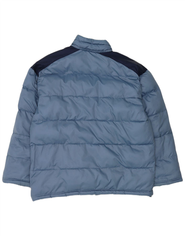 Adidas Veste rembourrée pour homme UK 40 Large Bleu Colorblock Nylon