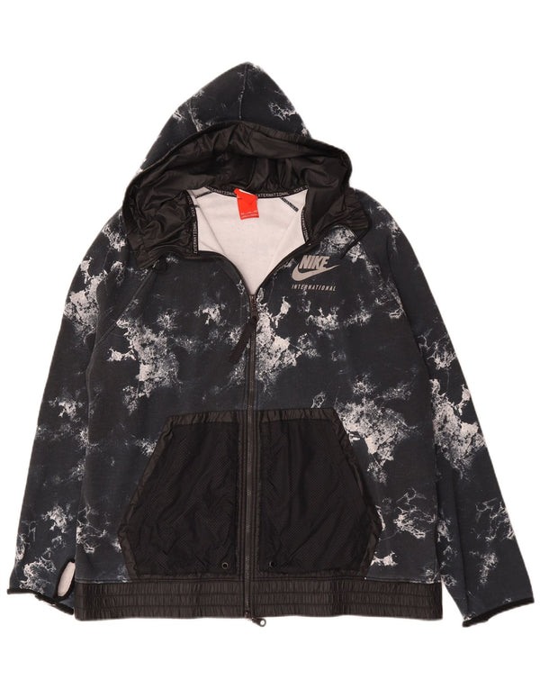 Nike Pull à capuche zippé pour homme 2XL en coton tie-dye noir