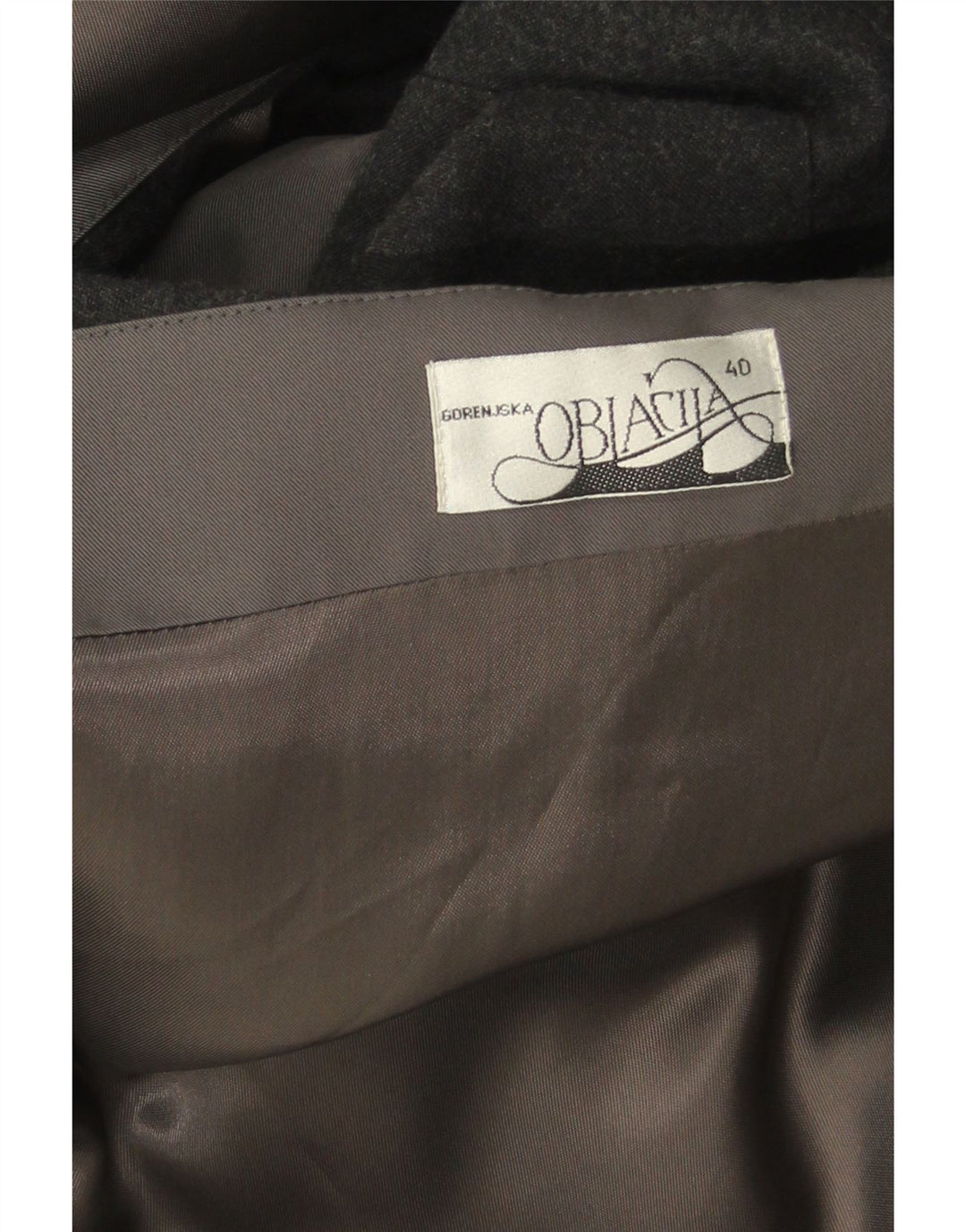 VINTAGE Womens Oversized Overcoat EU 40 Medium Grey Wool