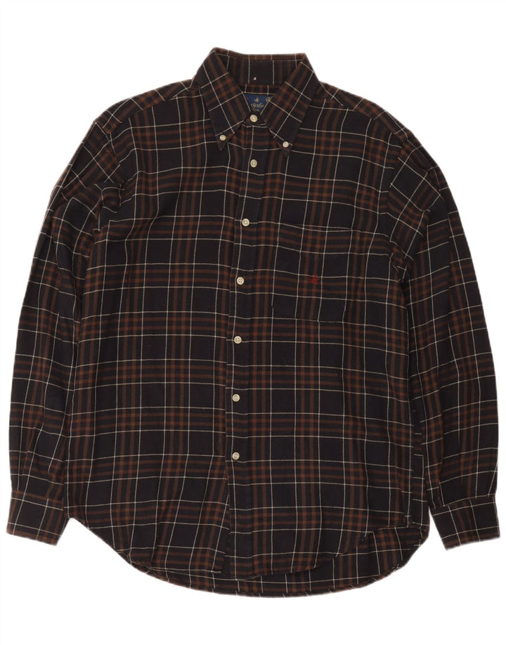 Brooksfield Chemise en flanelle pour homme Taille 39 Coton à carreaux marron moyen