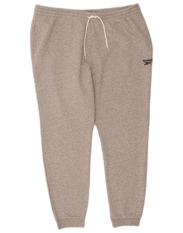 Reebok Pantalon de survêtement pour homme 2XL Gris chiné en coton