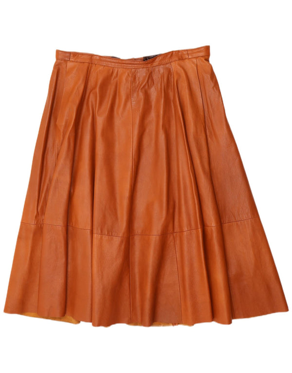 jupe en cuir femme vintage W36 XL Cuir Marron