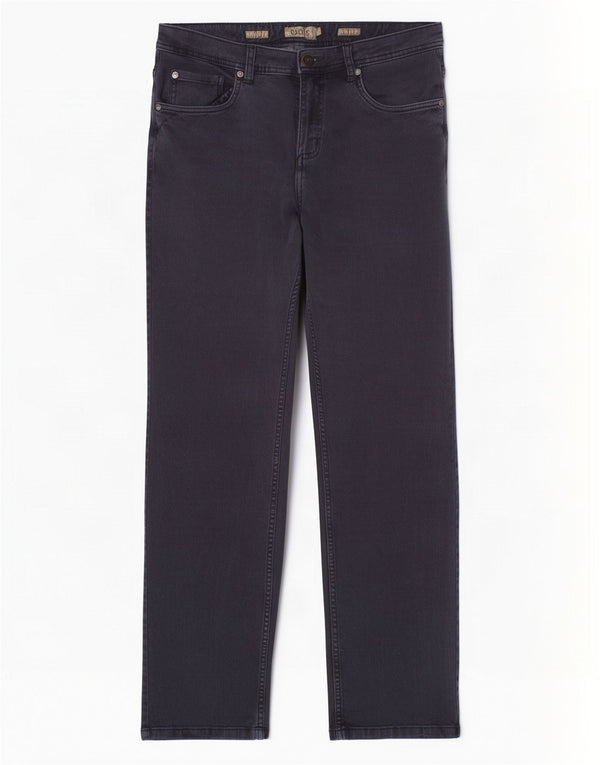 Dack's Jean droit homme IT 50 Large W32 L31 bleu marine coton