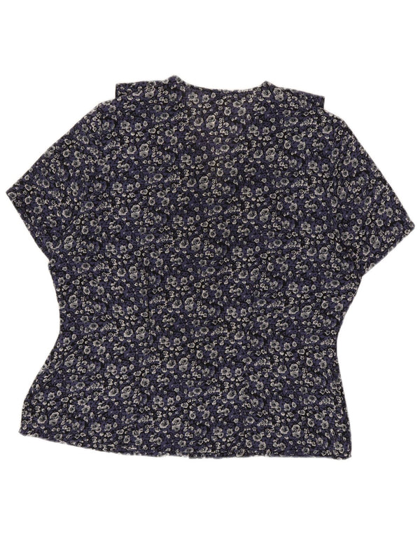 Marks & Spencer Chemisier pour femme UK 16 Large Bleu marine Floral