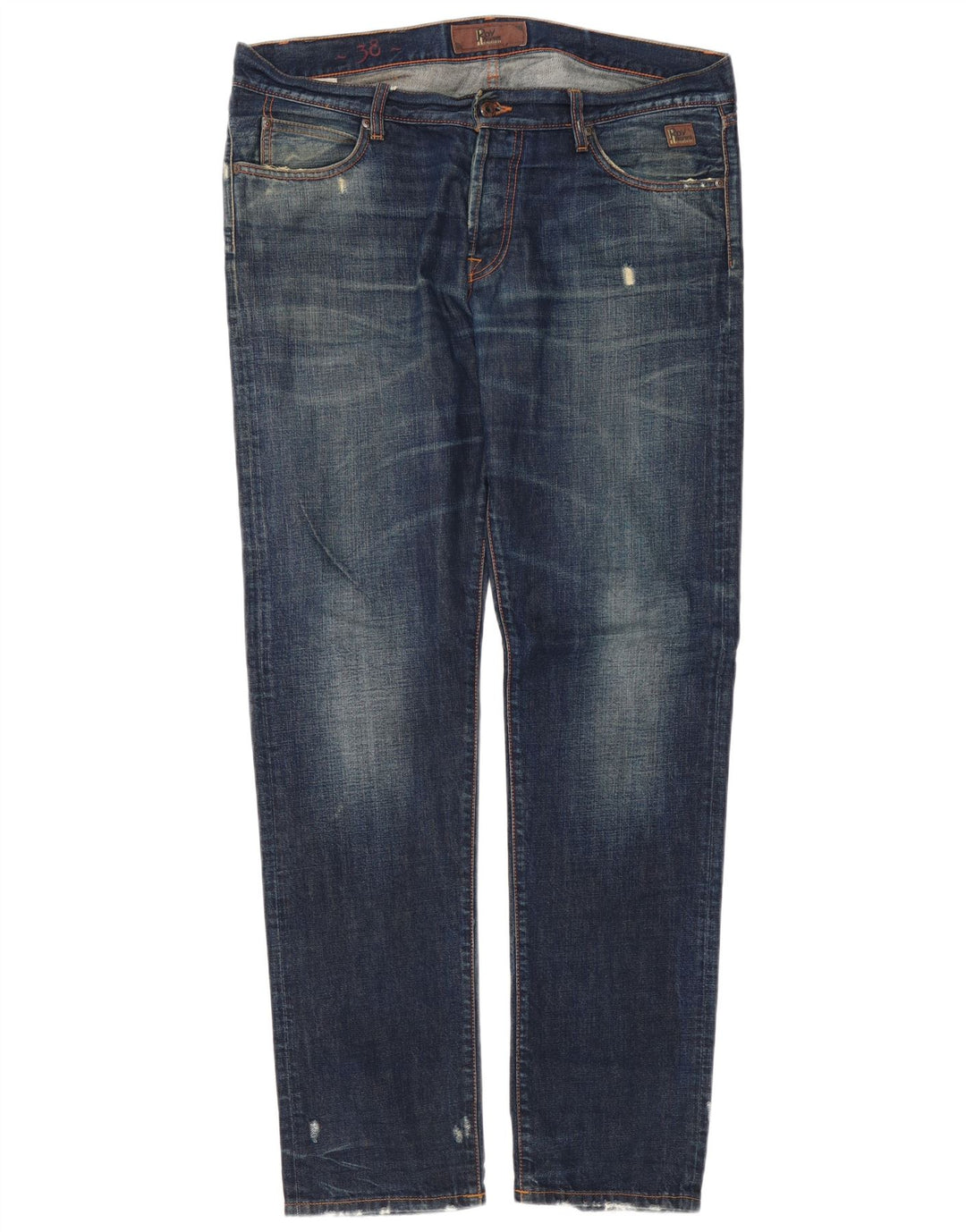 Roy Rogers Jean slim vieilli pour homme W38 L34 en coton bleu