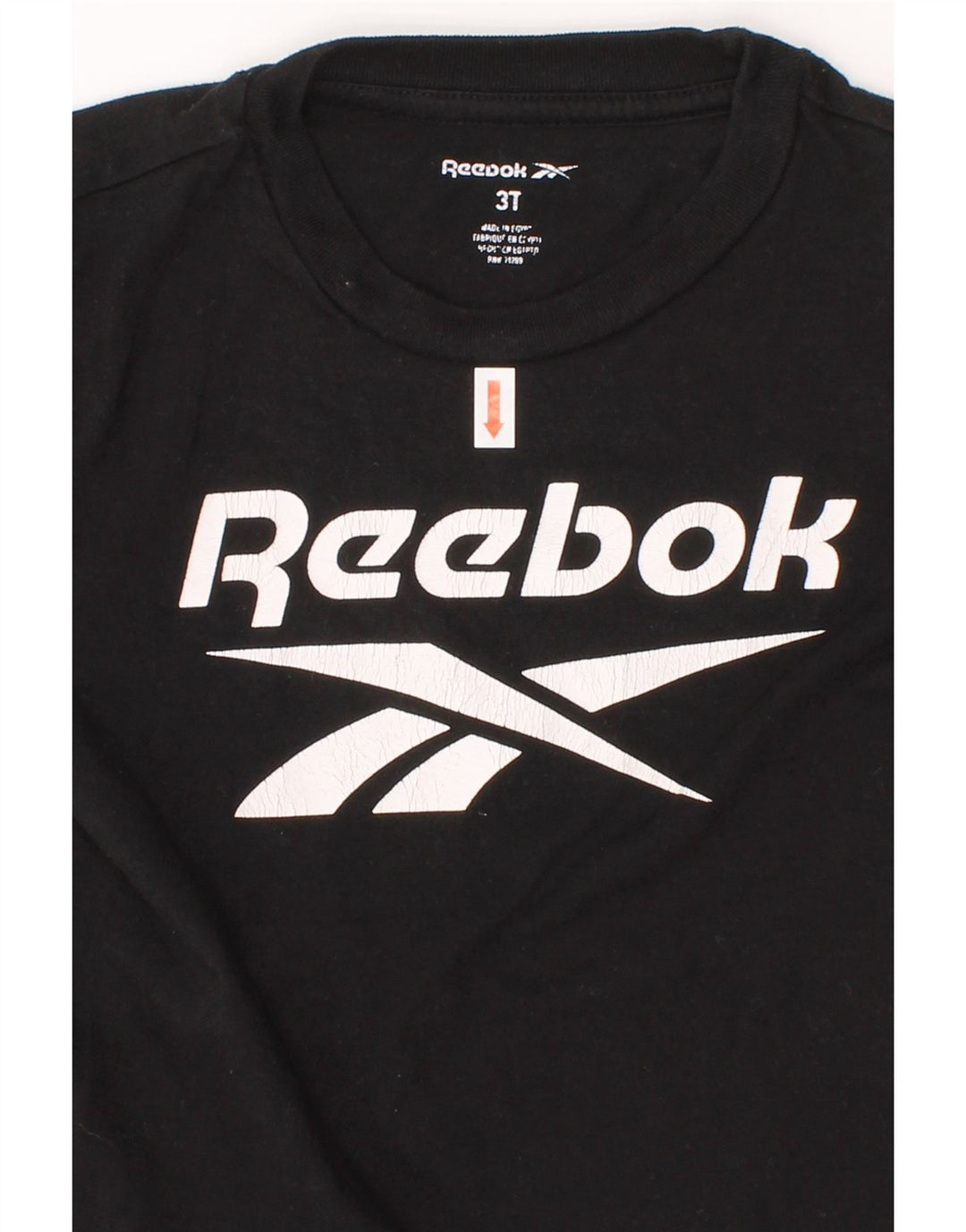 REEBOK Boys Graphic T-Shirt Top 2-3 Years Black Cotton Vintage Reebok and Second-Hand Reebok from Messina Hembry 