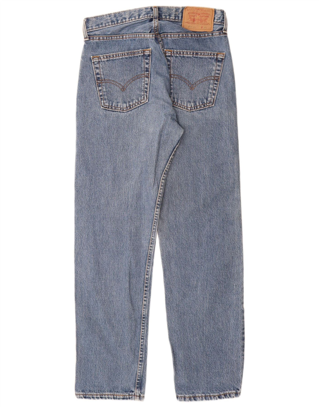 LEVI'S Jean Bootcut Taille Haute Femme 517 W30 L30 Bleu Coton