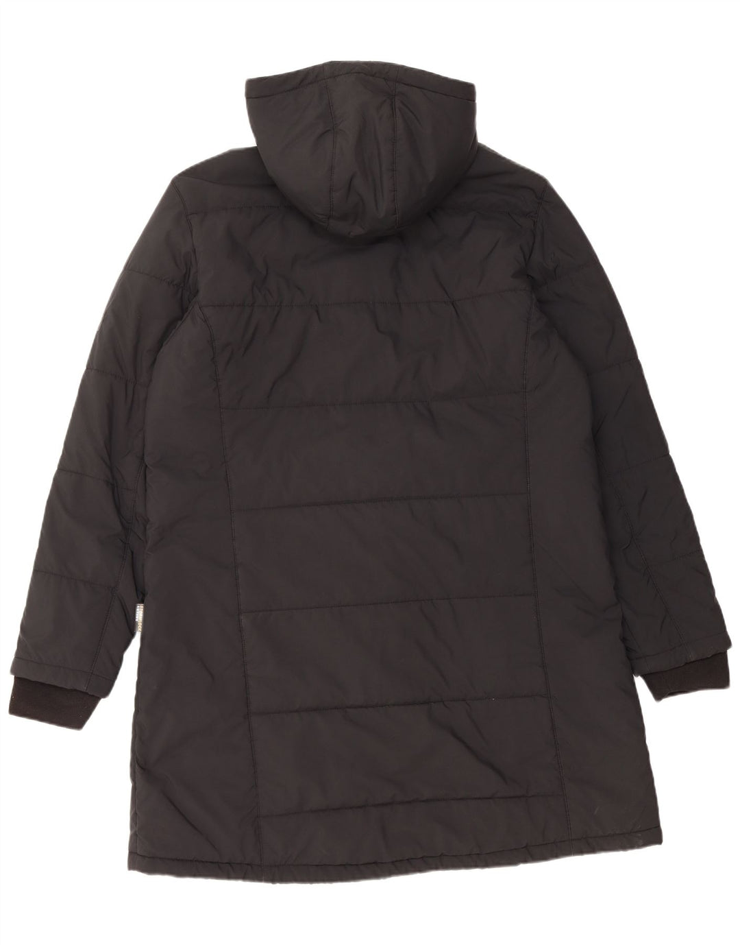 JACK WOLFSKIN Manteau matelassé à capuche pour femme UK 22/24 2XL Noir Polyester