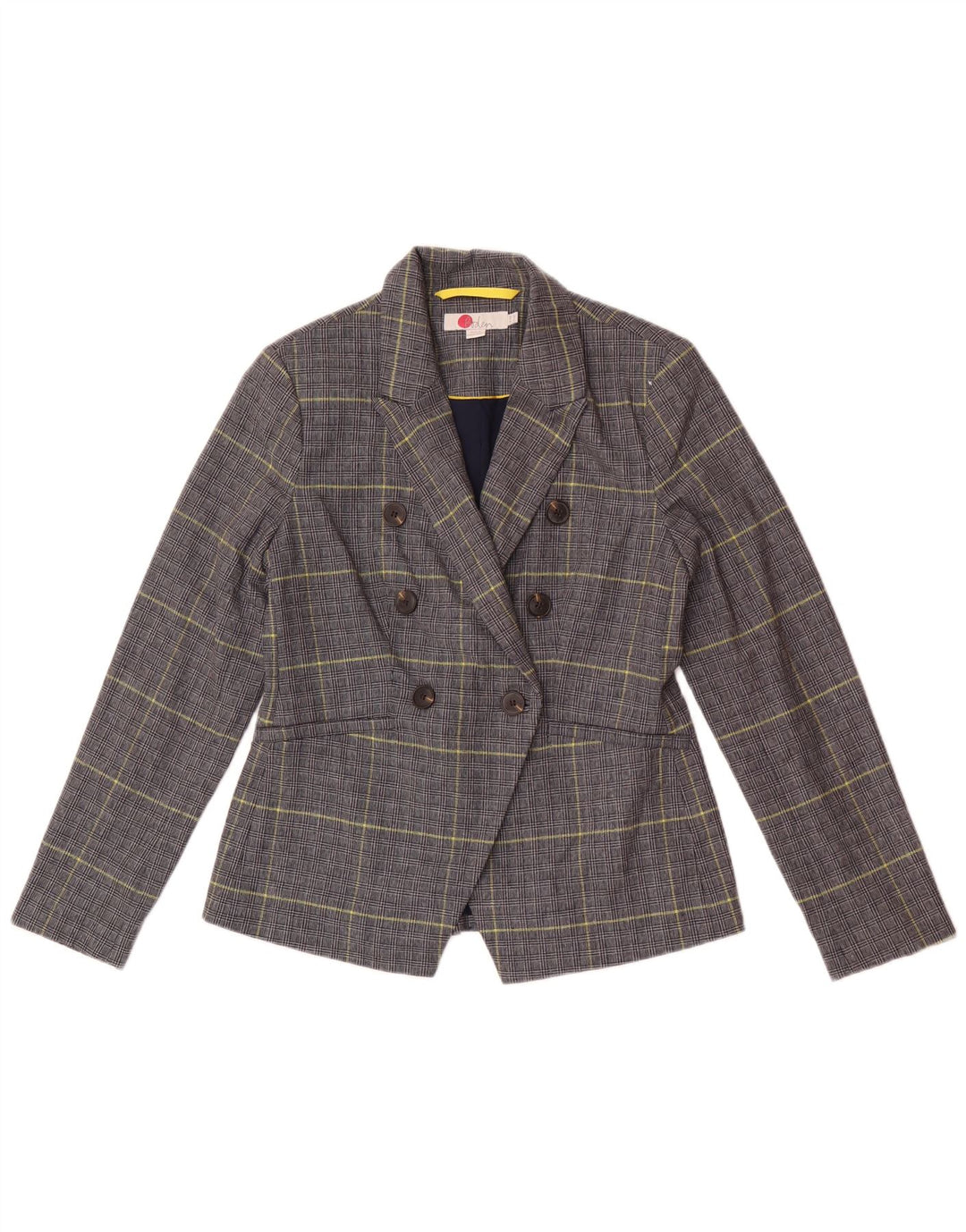 Boden Womens Petite Blazer Jacket UK 10 Petit pied-de-poule bleu marine