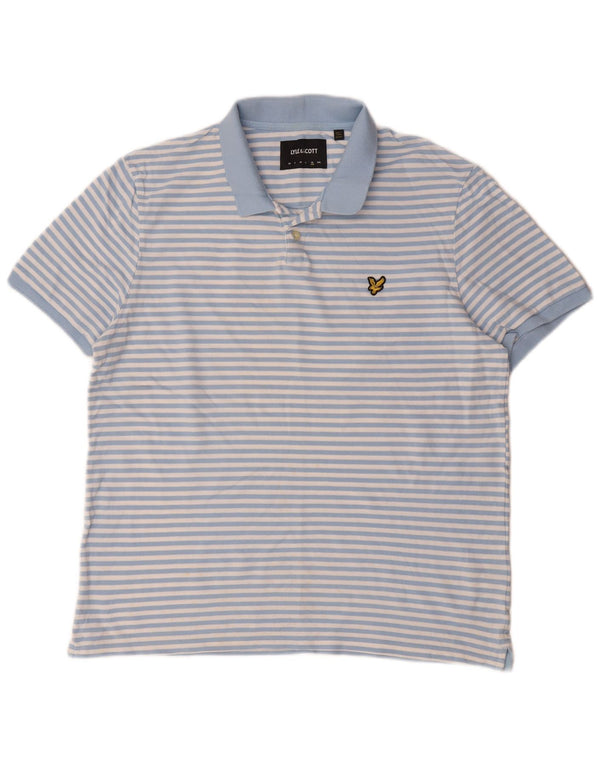 Lyle & Scott Polo Homme XL Coton Rayé Bleu