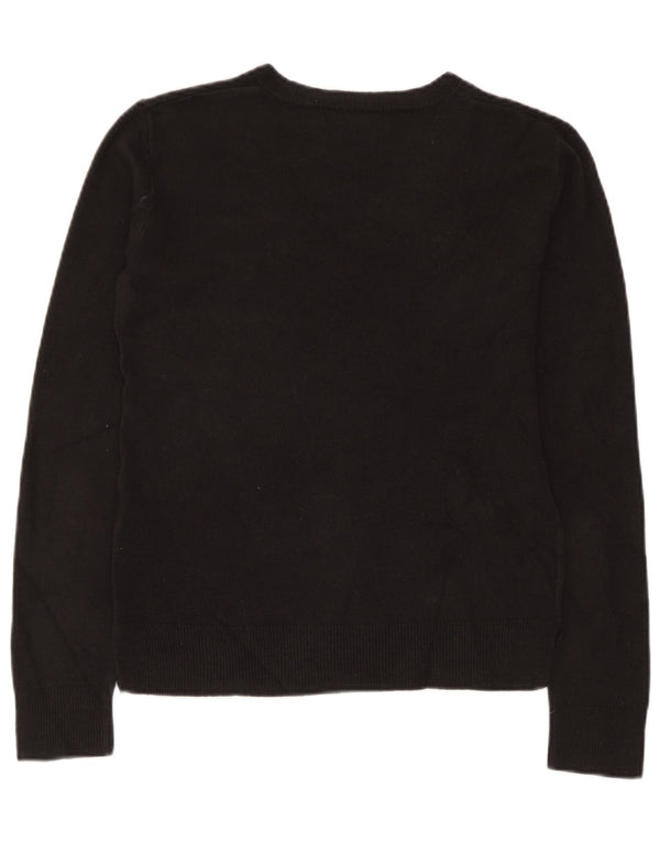 Marks & Spencer Pull col en V pour femme UK 6 XS Acrylique noir