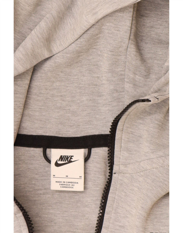 NIKE Pull à capuche zippé pour homme en coton gris moyen