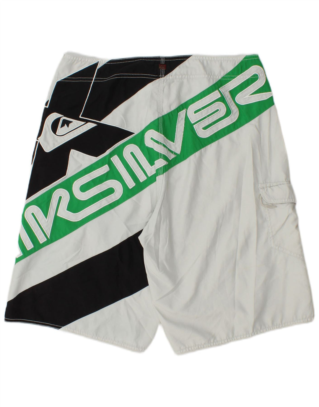 QUIKSILVER Short de Bain Graphique Homme Large Blanc Colorblock Polyester