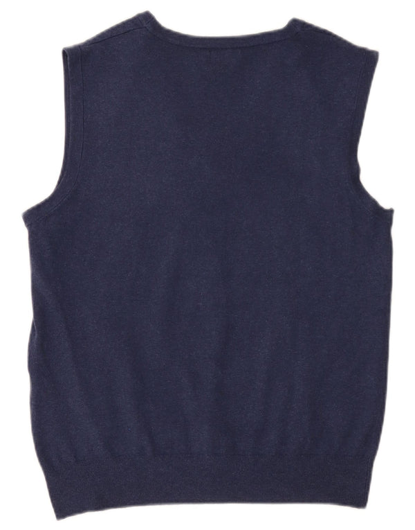 Scout Pull Cardigan sans Manches Garçon 14-15 Ans Grand Bleu Marine Coton