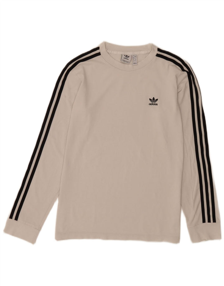 Adidas Haut à manches longues pour femme UK 12 Blanc moyen