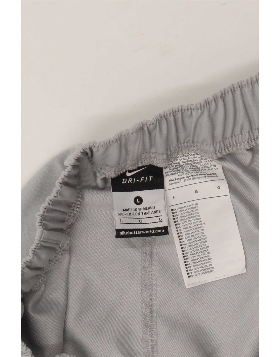 Nike Short de sport Dri Fit Graphic pour femme UK 16 Large Gris Polyester