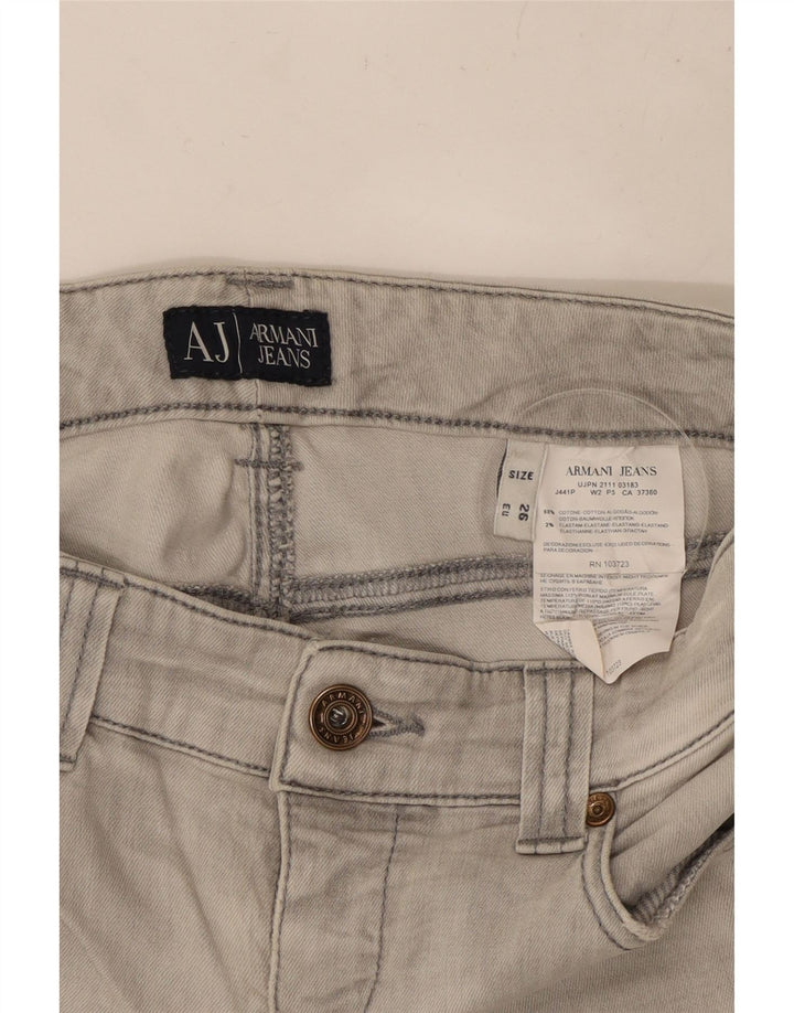 ARMANI Jean Slim Femme W26 L32 Gris Coton