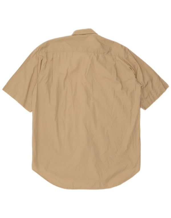 Benetton Chemise À Manches Courtes Homme Large Beige