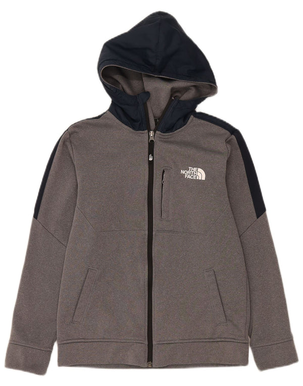 The North Face Pull à capuche zippé pour garçon 11-12 ans Large Gris Colorblock