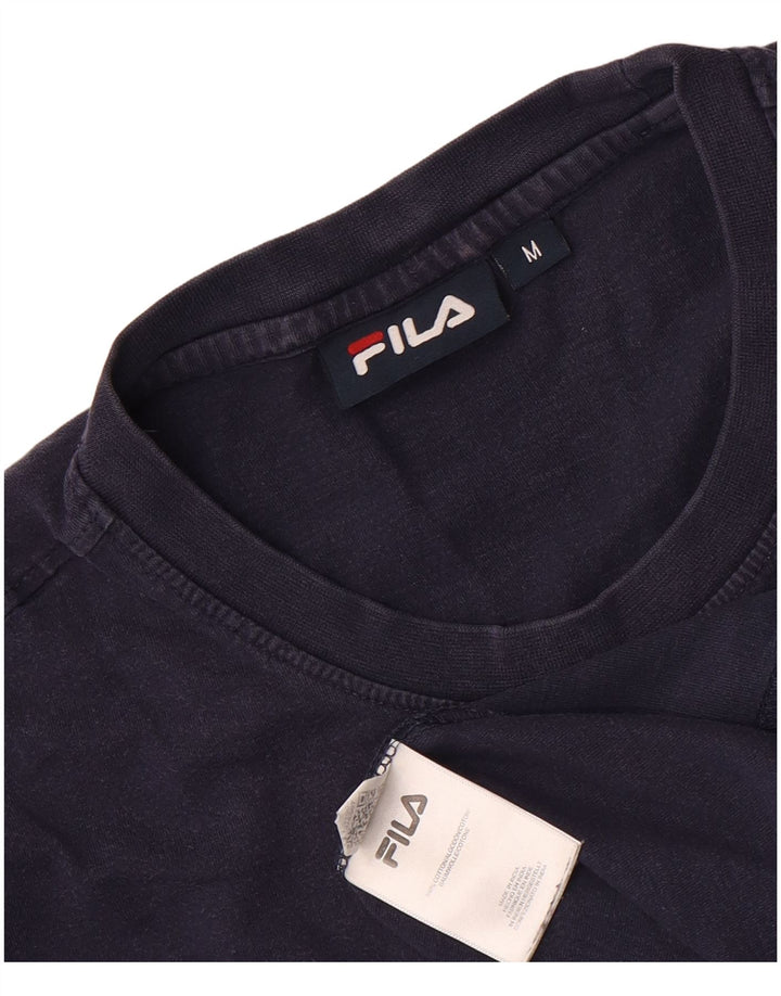 Fila T-Shirt Graphique Homme Bleu Marine Moyen Coton