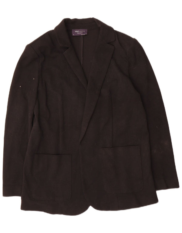 Marks & Spencer Veste blazer coupe décontractée pour femme UK 12 Bleu marine moyen