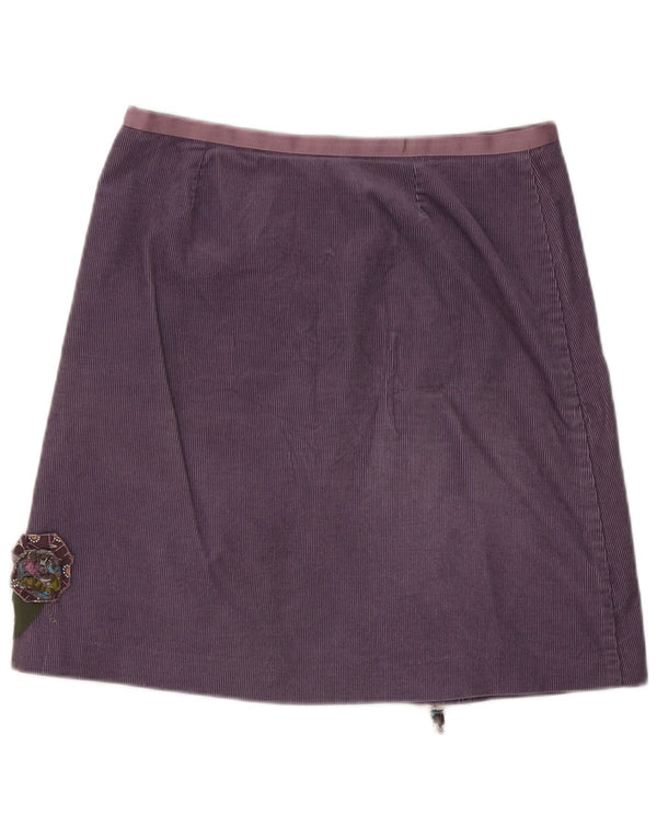 Jupe Boden en velours côtelé pour femme UK 12 Medium W32 Violet Floral