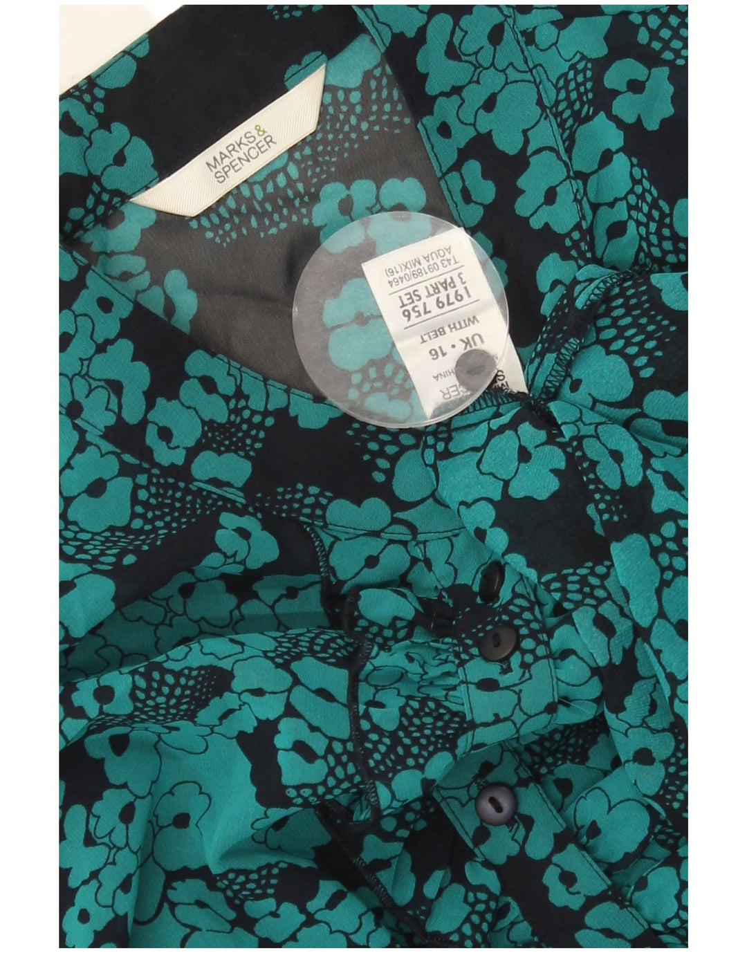 MARKS & SPENCER Womens Shirt Blouse UK 16 Large  Multicoloured Floral