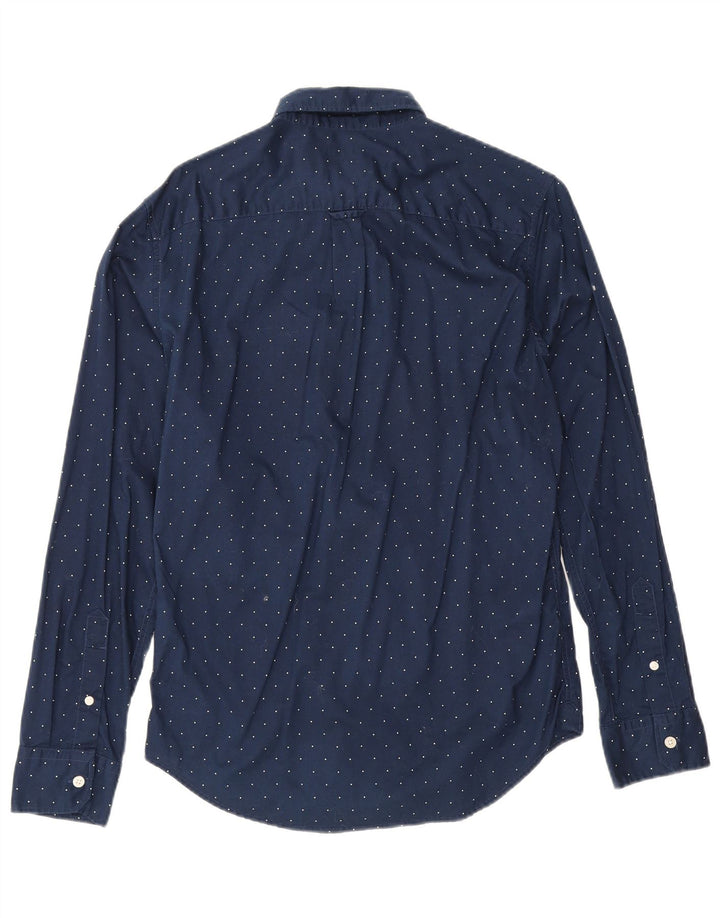 American Eagle Chemise Homme Petit Bleu Marine Tacheté Coton