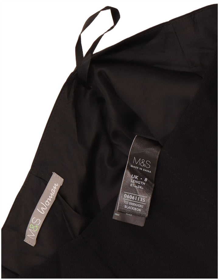 Marks & Spencer Jupe crayon pour femme UK 8 Small W28 Noir Polyester