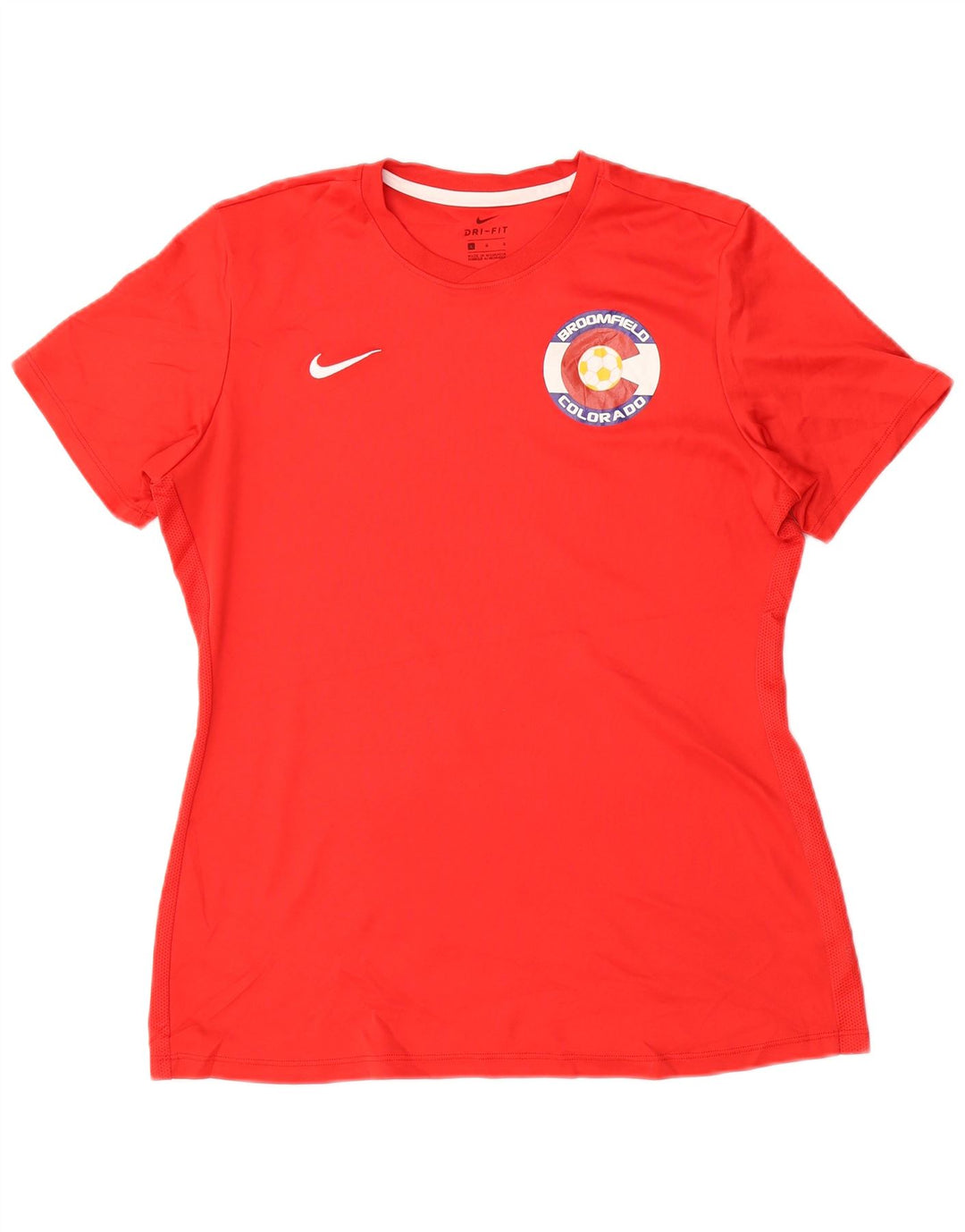 NIKE Womens Dri Fit T-Shirt Top UK 16 Large Rouge Polyester