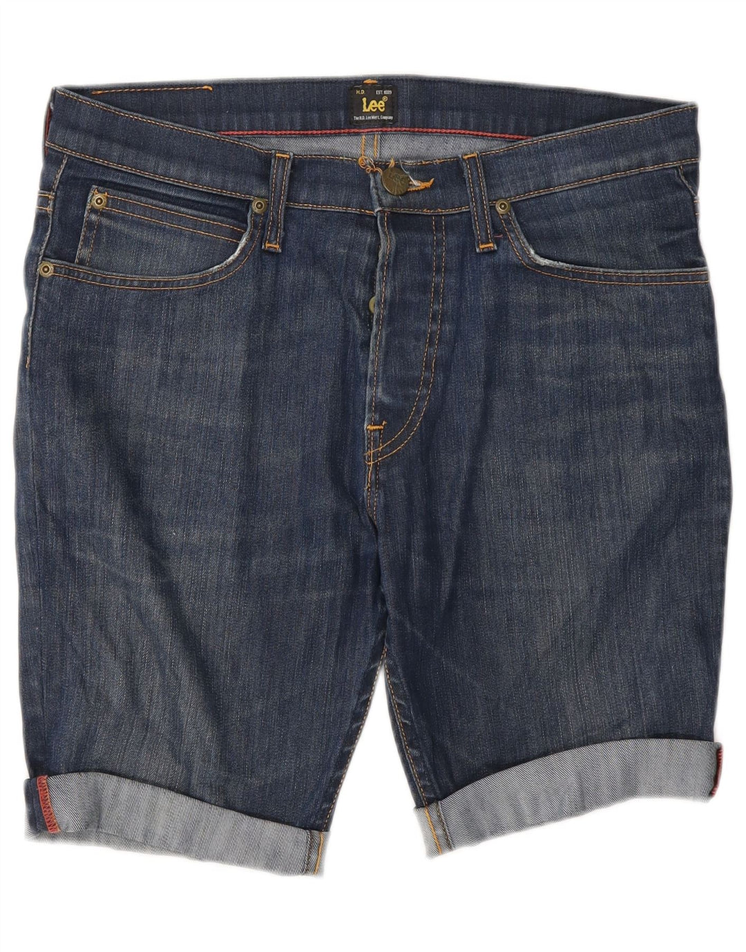 Lee Short En Jean Jegger Femme W31 Bleu Moyen Coton