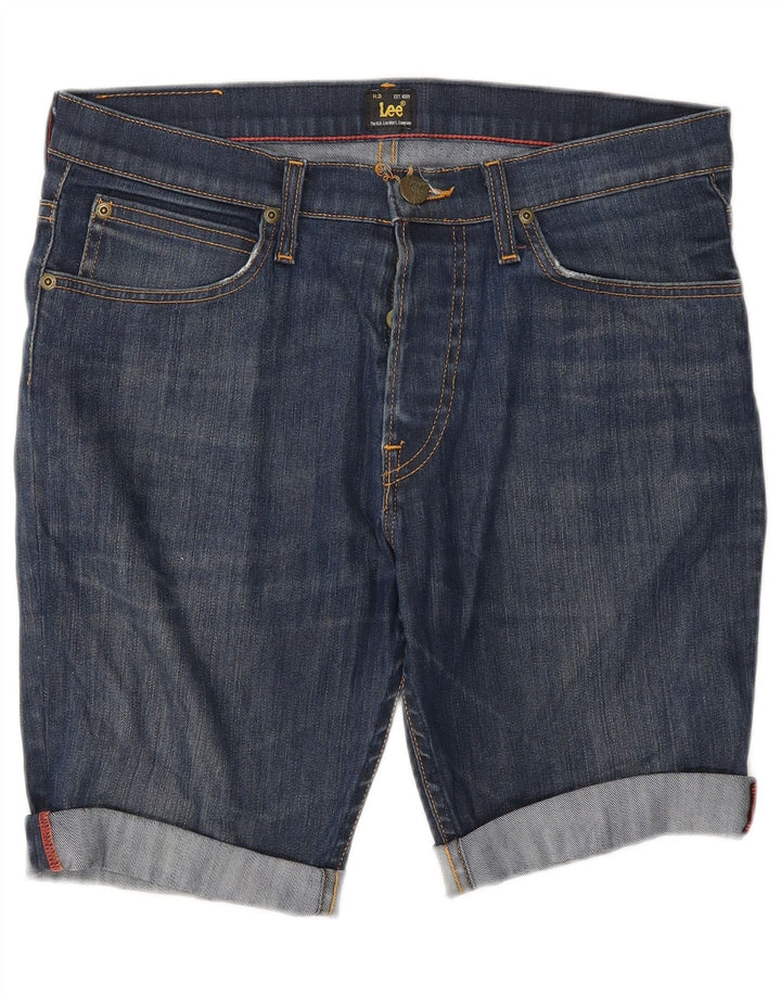 Lee Short En Jean Jegger Femme W31 Bleu Moyen Coton