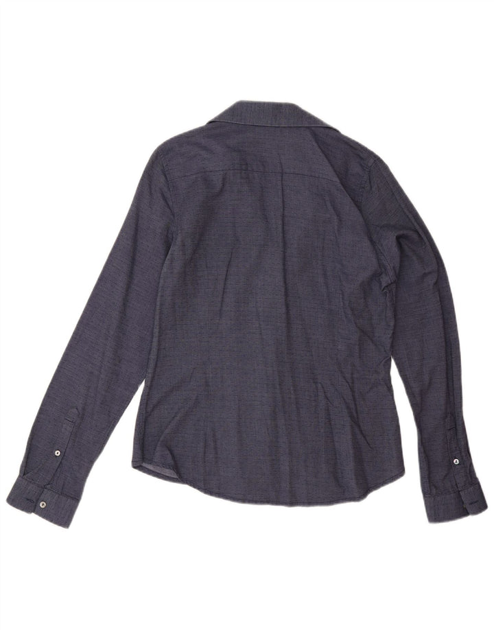 Carrera Chemise Femme UK 12 Medium Navy Blue Spotted