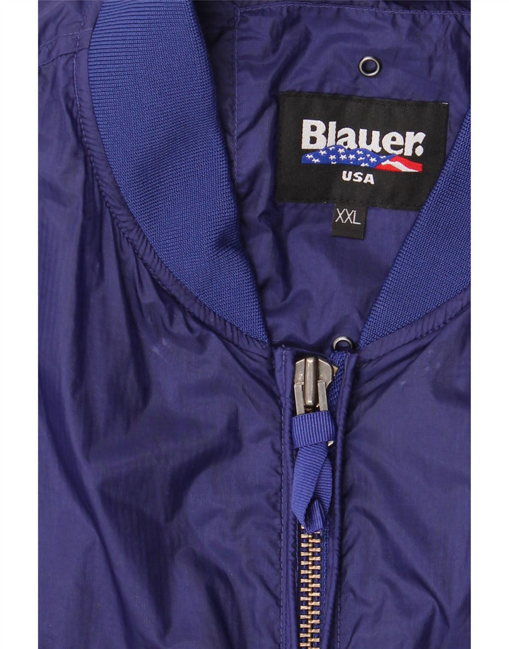 BLAUER Veste Bomber Homme UK 44 2XL Bleu Marine