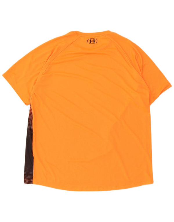 Under Armour T-Shirt Homme Top XL Orange Tie Dye Polyester